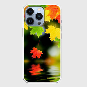 Чехол для iPhone 13 Pro с принтом Осень в Рязани,  |  | autumn | bright | color | forest | leaves | maple | paint | reflection | river | trees | деревья | клён | краски | лес | листья | осень | отражение | река | цвета | яркие