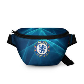 Поясная сумка 3D с принтом Chelsea в Рязани, 100% полиэстер | плотная ткань, ремень с регулируемой длиной, внутри несколько карманов для мелочей, основное отделение и карман с обратной стороны сумки застегиваются на молнию | chelsea | англия | премьер лига | фанат | футбол | футболист | челси
