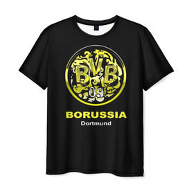 Мужская футболка 3D с принтом Borussia Dortmund в Рязани, 100% полиэфир | прямой крой, круглый вырез горловины, длина до линии бедер | боруссия | дортмунд