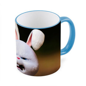 Кружка 3D с принтом Злой кролик 2 в Рязани, керамика | ёмкость 330 мл | животные | злой | игрушка | кролик | мультфильм | тайная жизнь домашних животных
