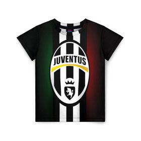 Детская футболка 3D с принтом Juventus FC в Рязани, 100% гипоаллергенный полиэфир | прямой крой, круглый вырез горловины, длина до линии бедер, чуть спущенное плечо, ткань немного тянется | juve | италия | клуб | фк | футбол | футбольный | ювентус