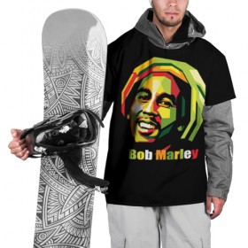 Накидка на куртку 3D с принтом Bob Marley в Рязани, 100% полиэстер |  | Тематика изображения на принте: боб марли | регги