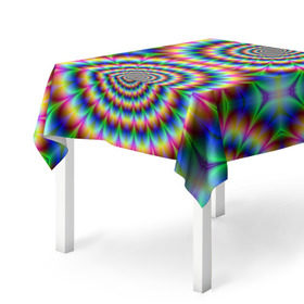 Скатерть 3D с принтом Grazy fractal в Рязани, 100% полиэстер (ткань не мнется и не растягивается) | Размер: 150*150 см | fraktal | luxury | premium | vip | премиум | фрактал | эксклюзив