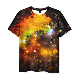 Мужская футболка 3D с принтом Восхитительный космос в Рязани, 100% полиэфир | прямой крой, круглый вырез горловины, длина до линии бедер | Тематика изображения на принте: вселенная | галактика | звёзды | космическое пространство | космос | созвездие