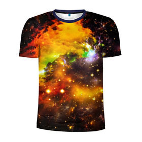 Мужская футболка 3D спортивная с принтом Восхитительный космос в Рязани, 100% полиэстер с улучшенными характеристиками | приталенный силуэт, круглая горловина, широкие плечи, сужается к линии бедра | Тематика изображения на принте: вселенная | галактика | звёзды | космическое пространство | космос | созвездие