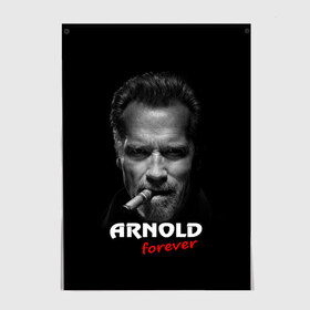 Постер с принтом Arnold forever в Рязани, 100% бумага
 | бумага, плотность 150 мг. Матовая, но за счет высокого коэффициента гладкости имеет небольшой блеск и дает на свету блики, но в отличии от глянцевой бумаги не покрыта лаком | актёр | арнольд шварценеггер | боевик | звезда | киногерой | супергерой | терминатор