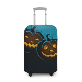 Чехол для чемодана 3D с принтом Halloween3 в Рязани, 86% полиэфир, 14% спандекс | двустороннее нанесение принта, прорези для ручек и колес | 