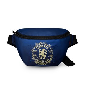 Поясная сумка 3D с принтом Chelsea в Рязани, 100% полиэстер | плотная ткань, ремень с регулируемой длиной, внутри несколько карманов для мелочей, основное отделение и карман с обратной стороны сумки застегиваются на молнию | chelsea | football. | английская премьер лига | апл | футбол | челси