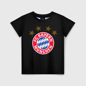 Детская футболка 3D с принтом Bayern в Рязани, 100% гипоаллергенный полиэфир | прямой крой, круглый вырез горловины, длина до линии бедер, чуть спущенное плечо, ткань немного тянется | bayern | football | бавария | бундеслига | немецкий чемпионат | футбол
