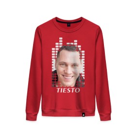 Женский свитшот хлопок с принтом EQ - Tiesto в Рязани, 100% хлопок | прямой крой, круглый вырез, на манжетах и по низу широкая трикотажная резинка  | Тематика изображения на принте: beatport | black hole | club | dj | edm | electro | eq | holland | house | music | musical freedom | production | radio | techno | tiesto | top | trance | голандия | дискотека | звезда | клуб | музыка | музыкант | продюссер | радио | фестиваль | эквалайзе