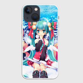 Чехол для iPhone 13 mini с принтом Мику и подарки в Рязани,  |  | hatsune miku | аниме | новогодние аниме | новый год | рождественские аниме. | хатсуне мику | хацуне мику | хацунэ мику