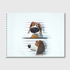 Альбом для рисования с принтом Разыскивается пёс в Рязани, 100% бумага
 | матовая бумага, плотность 200 мг. | Тематика изображения на принте: dog | fast furry | бигль | большой собачий побег | мартин | мультфильм | оззи | побег | свободу разношерстным | собака