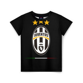 Детская футболка 3D с принтом Juventus1 в Рязани, 100% гипоаллергенный полиэфир | прямой крой, круглый вырез горловины, длина до линии бедер, чуть спущенное плечо, ткань немного тянется | football | juve | juventus | seria a | бьянконери | серия а | футбол | чемпионат италии | юве | ювентус