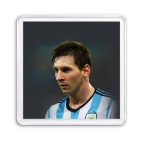 Магнит 55*55 с принтом Leo Messi в Рязани, Пластик | Размер: 65*65 мм; Размер печати: 55*55 мм | Тематика изображения на принте: fc barcelona | football | lionel messi | messi | аргентина | барса | лео месси | фк барселона | футбол