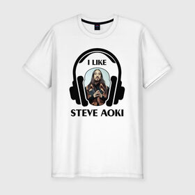 Мужская футболка премиум с принтом I like Steve Aoki в Рязани, 92% хлопок, 8% лайкра | приталенный силуэт, круглый вырез ворота, длина до линии бедра, короткий рукав | beatport | club | dim mak | dj | edm | electro | house | i like | music | production | radio | steve aoki | techno | top | trance | дискотека | звезда | клуб | любимчик | мне нравится | музыка | музыкант | наушники | продюссер | радио | фестиваль