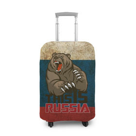 Чехол для чемодана 3D с принтом This is Russia в Рязани, 86% полиэфир, 14% спандекс | двустороннее нанесение принта, прорези для ручек и колес | медведь | мишка | патриот | патриотизм | россия | руский | рф | страна | ярусский