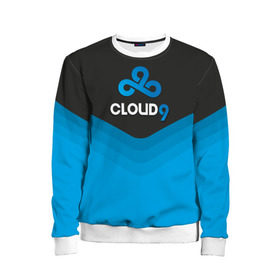 Детский свитшот 3D с принтом Cloud 9 Uniform в Рязани, 100% полиэстер | свободная посадка, прямой крой, мягкая тканевая резинка на рукавах и понизу свитшота | counter strike | cs go | swat | terrorist | контр страйк | кс го | спецназ