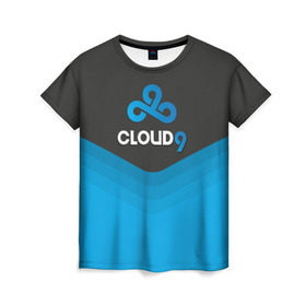 Женская футболка 3D с принтом Cloud 9 Uniform в Рязани, 100% полиэфир ( синтетическое хлопкоподобное полотно) | прямой крой, круглый вырез горловины, длина до линии бедер | counter strike | cs go | swat | terrorist | контр страйк | кс го | спецназ