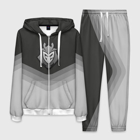 Мужской костюм 3D с принтом G2 Esports Uniform в Рязани, 100% полиэстер | Манжеты и пояс оформлены тканевой резинкой, двухслойный капюшон со шнурком для регулировки, карманы спереди | Тематика изображения на принте: counter strike | cs go | g2 esports | swat | terrorist | г2 еспорт | контр страйк | кс го | спецназ