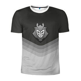 Мужская футболка 3D спортивная с принтом G2 Esports Uniform в Рязани, 100% полиэстер с улучшенными характеристиками | приталенный силуэт, круглая горловина, широкие плечи, сужается к линии бедра | counter strike | cs go | g2 esports | swat | terrorist | г2 еспорт | контр страйк | кс го | спецназ