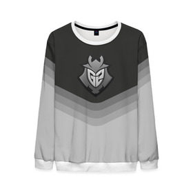 Мужской свитшот 3D с принтом G2 Esports Uniform в Рязани, 100% полиэстер с мягким внутренним слоем | круглый вырез горловины, мягкая резинка на манжетах и поясе, свободная посадка по фигуре | Тематика изображения на принте: counter strike | cs go | g2 esports | swat | terrorist | г2 еспорт | контр страйк | кс го | спецназ