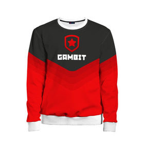 Детский свитшот 3D с принтом Gambit Gaming Uniform в Рязани, 100% полиэстер | свободная посадка, прямой крой, мягкая тканевая резинка на рукавах и понизу свитшота | counter strike | cs go | gambit | swat | terrorist | гамбит | контр страйк | кс го | спецназ