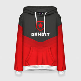 Женская толстовка 3D с принтом Gambit Gaming Uniform в Рязани, 100% полиэстер  | двухслойный капюшон со шнурком для регулировки, мягкие манжеты на рукавах и по низу толстовки, спереди карман-кенгуру с мягким внутренним слоем. | counter strike | cs go | gambit | swat | terrorist | гамбит | контр страйк | кс го | спецназ