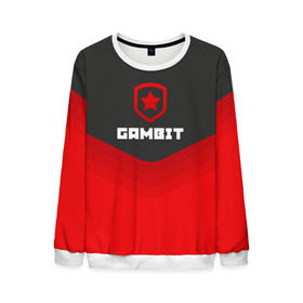 Мужской свитшот 3D с принтом Gambit Gaming Uniform в Рязани, 100% полиэстер с мягким внутренним слоем | круглый вырез горловины, мягкая резинка на манжетах и поясе, свободная посадка по фигуре | Тематика изображения на принте: counter strike | cs go | gambit | swat | terrorist | гамбит | контр страйк | кс го | спецназ