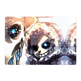 Магнитный плакат 3Х2 с принтом Sans and snow в Рязани, Полимерный материал с магнитным слоем | 6 деталей размером 9*9 см | sans | андертейл | подземелье | санс