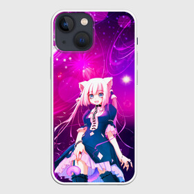 Чехол для iPhone 13 mini с принтом Котик анимэ в Рязани,  |  | anime | аниме | анимэ | котейки | котики | мультфильмы | субкультура | эльфийская песня