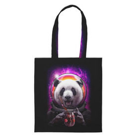 Сумка 3D повседневная с принтом Panda Cosmonaut в Рязани, 100% полиэстер | Плотность: 200 г/м2; Размер: 34×35 см; Высота лямок: 30 см | bear | galaxy | panda | space | star | астронавт | галактика | звезда | космонавт | космос | медведь | панда