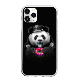 Чехол для iPhone 11 Pro матовый с принтом Donut Panda в Рязани, Силикон |  | bear | donut | panda | police | коп | медведь | панда | пончик