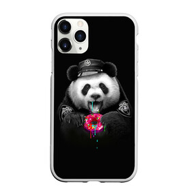 Чехол для iPhone 11 Pro Max матовый с принтом Donut Panda в Рязани, Силикон |  | bear | donut | panda | police | коп | медведь | панда | пончик