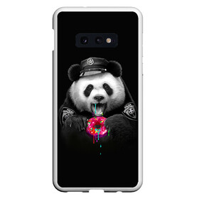 Чехол для Samsung S10E с принтом Donut Panda в Рязани, Силикон | Область печати: задняя сторона чехла, без боковых панелей | bear | donut | panda | police | коп | медведь | панда | пончик