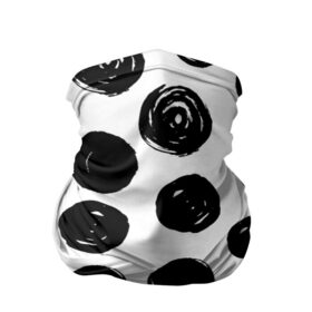Бандана-труба 3D с принтом Бусины! в Рязани, 100% полиэстер, ткань с особыми свойствами — Activecool | плотность 150‒180 г/м2; хорошо тянется, но сохраняет форму | арт | белый | бусина | круг | фигура | черный