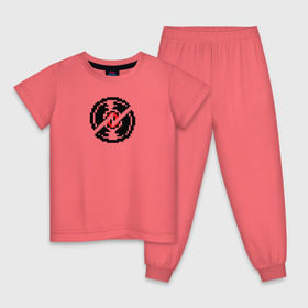 Детская пижама хлопок с принтом Dave Striders logo в Рязани, 100% хлопок |  брюки и футболка прямого кроя, без карманов, на брюках мягкая резинка на поясе и по низу штанин
 | homestuck | strider | t shirt_logo | дейв_страйдер | страйдер | хоумстак