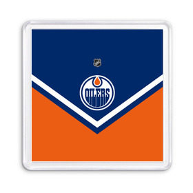 Магнит 55*55 с принтом Edmonton Oilers в Рязани, Пластик | Размер: 65*65 мм; Размер печати: 55*55 мм | america | canada | hockey | nhl | usa | америка | детройт | канада | лед | нхл | ойлерз | сша | хоккей | эдмонтон