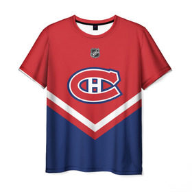 Мужская футболка 3D с принтом Montreal Canadiens в Рязани, 100% полиэфир | прямой крой, круглый вырез горловины, длина до линии бедер | Тематика изображения на принте: america | canada | hockey | nhl | usa | америка | канада | канадиенс | лед | монреаль | нхл | сша | хоккей