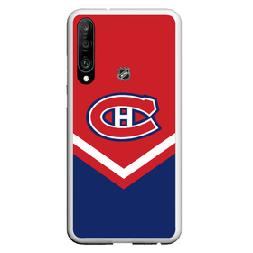 Чехол для Honor P30 с принтом Montreal Canadiens в Рязани, Силикон | Область печати: задняя сторона чехла, без боковых панелей | Тематика изображения на принте: america | canada | hockey | nhl | usa | америка | канада | канадиенс | лед | монреаль | нхл | сша | хоккей