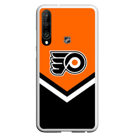 Чехол для Honor P30 с принтом Philadelphia Flyers в Рязани, Силикон | Область печати: задняя сторона чехла, без боковых панелей | Тематика изображения на принте: america | canada | hockey | nhl | usa | америка | канада | лед | нхл | сша | филадельфия | флайерз | хоккей