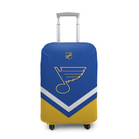 Чехол для чемодана 3D с принтом St. Louis Blues в Рязани, 86% полиэфир, 14% спандекс | двустороннее нанесение принта, прорези для ручек и колес | Тематика изображения на принте: america | canada | hockey | nhl | usa | америка | блюз | канада | лед | нхл | сент луис | сша | хоккей