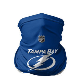 Бандана-труба 3D с принтом Tampa Bay Lightning в Рязани, 100% полиэстер, ткань с особыми свойствами — Activecool | плотность 150‒180 г/м2; хорошо тянется, но сохраняет форму | Тематика изображения на принте: america | canada | hockey | nhl | usa | америка | бэй | канада | лайтнинг | лед | нхл | сша | тампа | хоккей