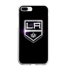 Чехол для iPhone 7Plus/8 Plus матовый с принтом Los Angeles Kings в Рязани, Силикон | Область печати: задняя сторона чехла, без боковых панелей | hockey | kings | los angeles | nhl | корона | нхл | хоккеист | хоккей