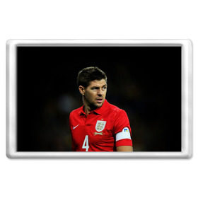 Магнит 45*70 с принтом Steven Gerrard в Рязани, Пластик | Размер: 78*52 мм; Размер печати: 70*45 | england national team | premier league | steven gerrard | англия | ливерпуль | стивен джеррард | футбол