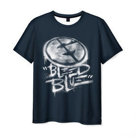 Мужская футболка 3D с принтом Bleed Blue в Рязани, 100% полиэфир | прямой крой, круглый вырез горловины, длина до линии бедер | dota | evil geniuses | international | team | ti5 | дота | злые гении | интернешнл