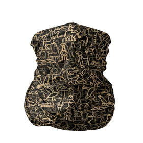 Бандана-труба 3D с принтом Египетские иероглифы в Рязани, 100% полиэстер, ткань с особыми свойствами — Activecool | плотность 150‒180 г/м2; хорошо тянется, но сохраняет форму | африка | древний | египет | знак | история | паттерн | письменность | символ | текстура