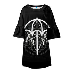 Детское платье 3D с принтом Bring Me The Horizon в Рязани, 100% полиэстер | прямой силуэт, чуть расширенный к низу. Круглая горловина, на рукавах — воланы | Тематика изображения на принте: bmth | bring me | bring me the horizon | bring me the horizont | doomed | бринг ми | бринг ми зе | бринг ми зе хоризон