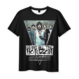 Мужская футболка 3D с принтом Bring Me The Horizon в Рязани, 100% полиэфир | прямой крой, круглый вырез горловины, длина до линии бедер | bmth | bring me | bring me the horizon | bring me the horizont | doomed | бринг ми | бринг ми зе | бринг ми зе хоризон