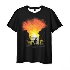 Мужская футболка 3D с принтом Wasteland Apocalypse в Рязани, 100% полиэфир | прямой крой, круглый вырез горловины, длина до линии бедер | atom | bomb | boy | fallout | radioactive | vault | wasteland | атом | бой | бомба | волт | мальчик | радиация | фоллаут | ядерная