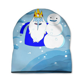 Шапка 3D с принтом Ice King New Year в Рязани, 100% полиэстер | универсальный размер, печать по всей поверхности изделия | 